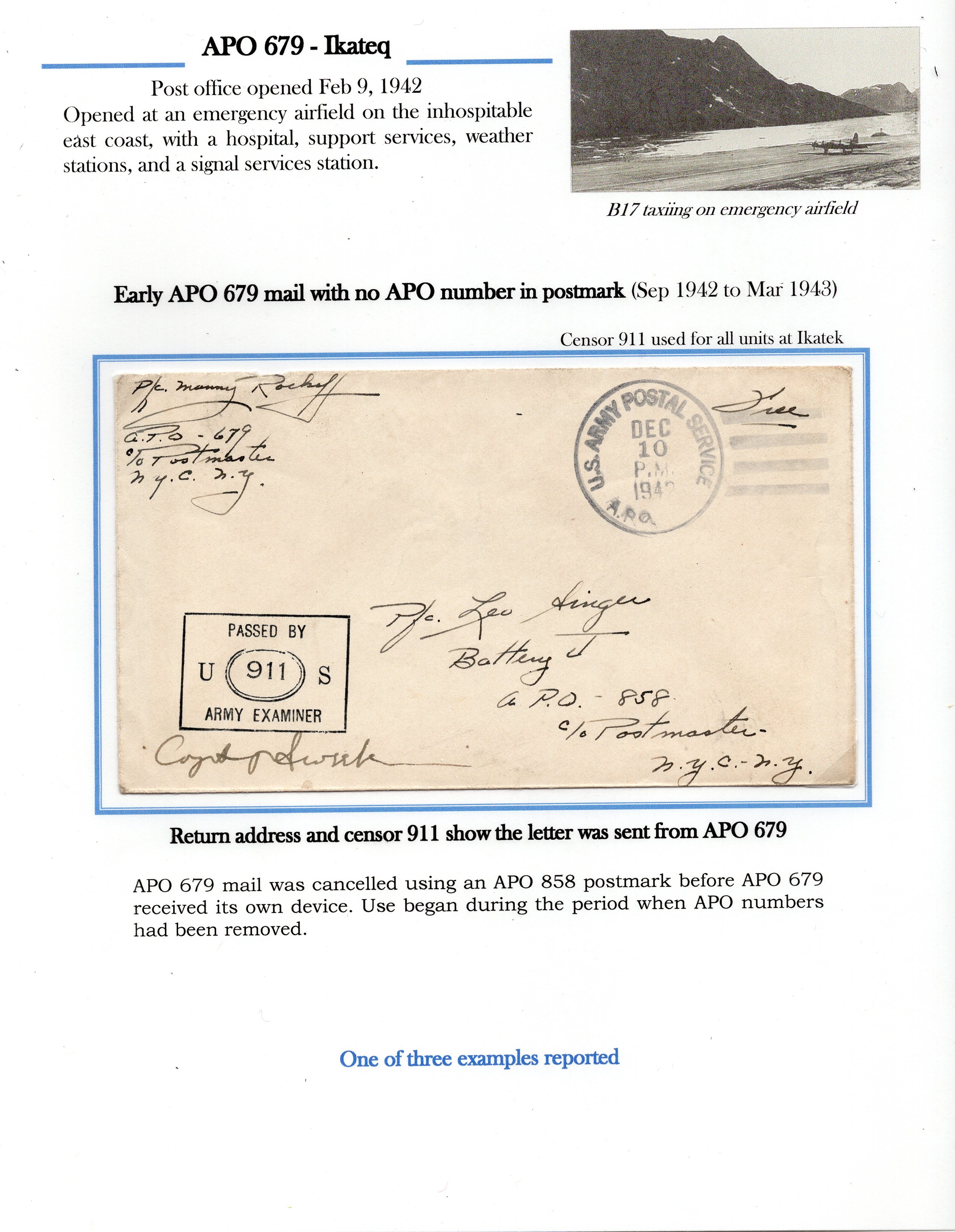 U.S. Army Post Offices in Greenland 19411945 Page 11