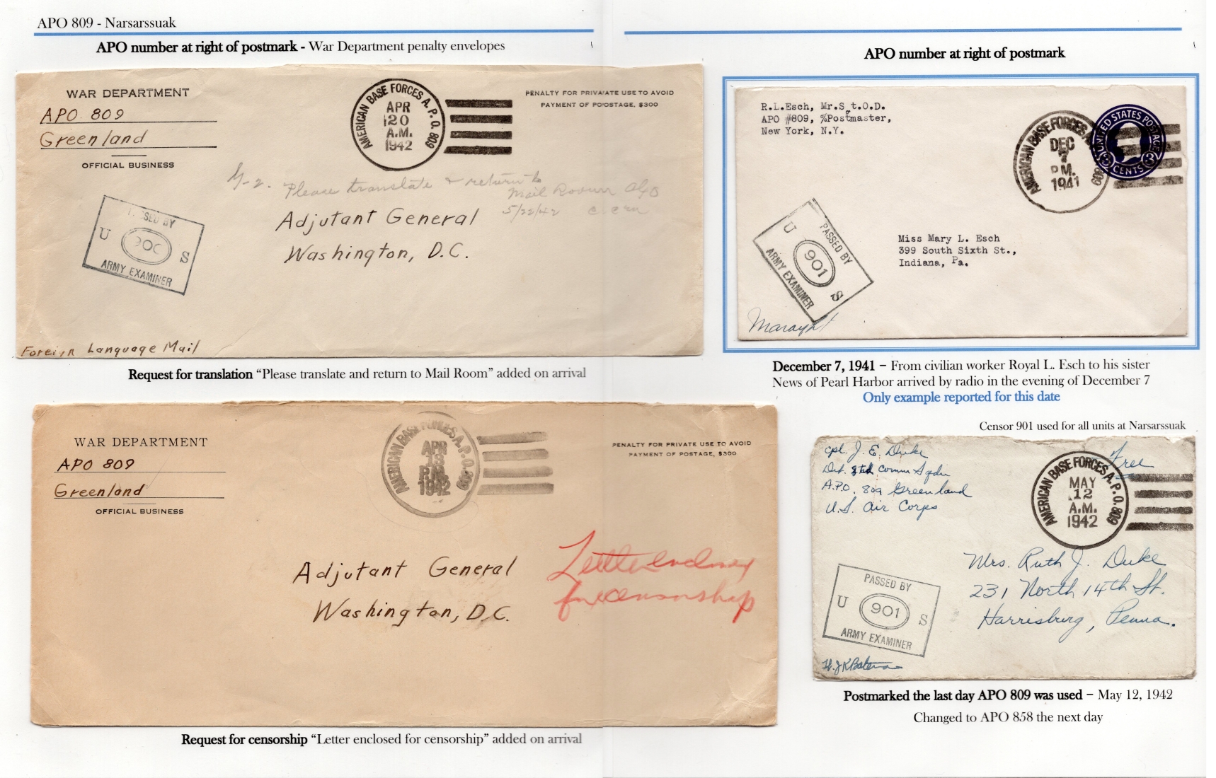 U.S. Army Post Offices in Greenland 19411945 Page 3